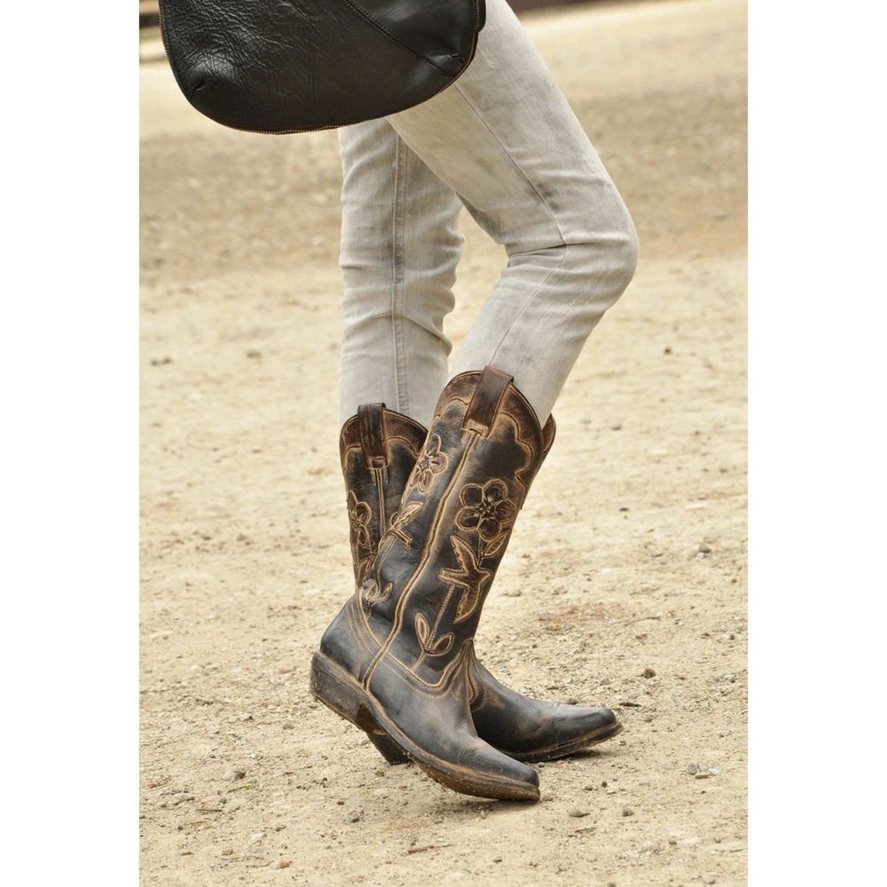 $355 Bed Stu Valencia II Tall Cowgirl Rodeo Western Boots - Rare Cobbler Series